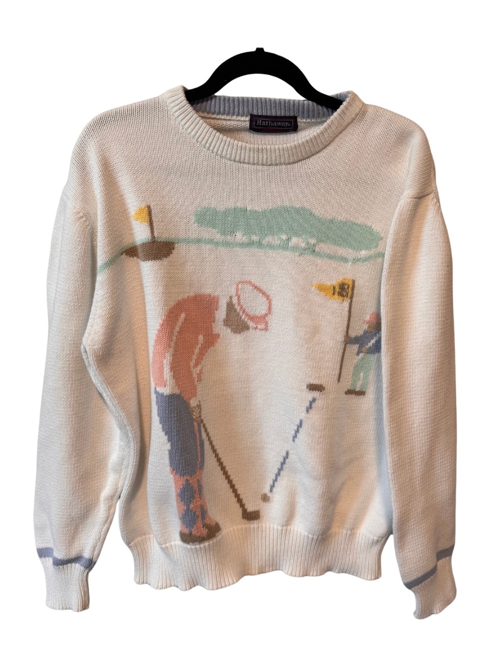 Vintage Hathaway Golf Novelty Sweater | 100% Cotton